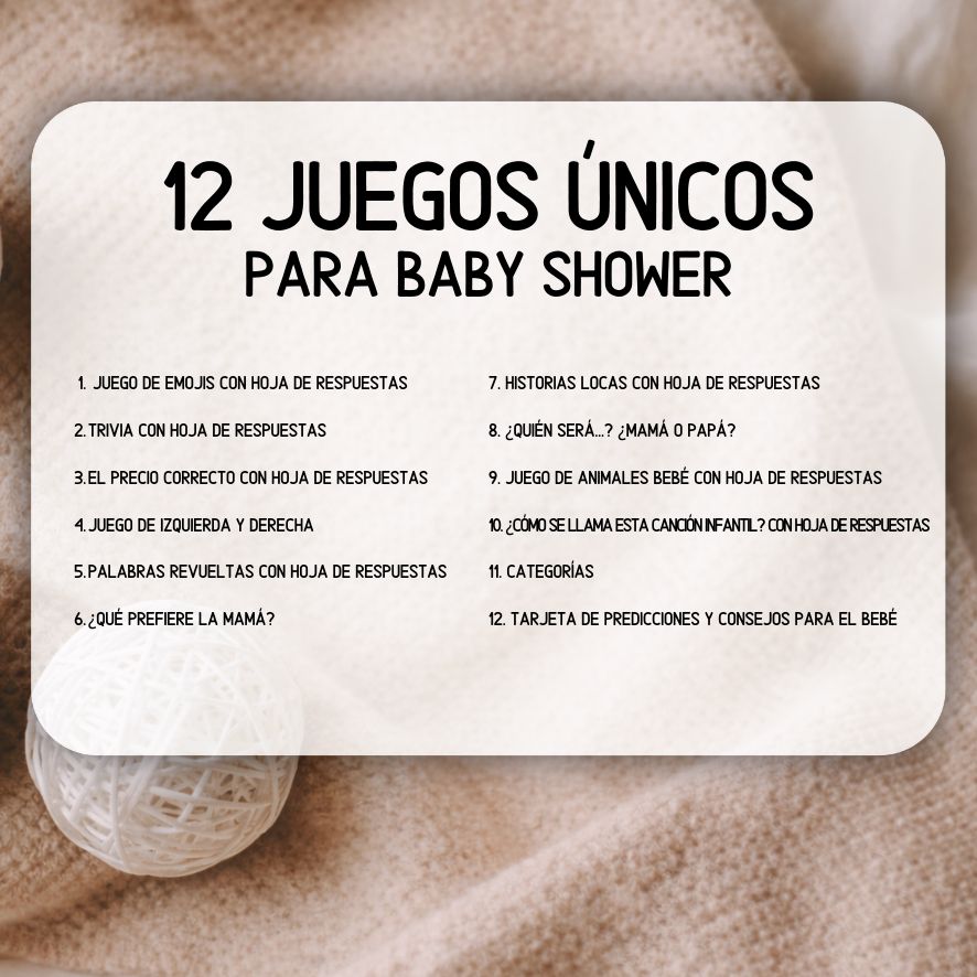 juegos baby shower niño