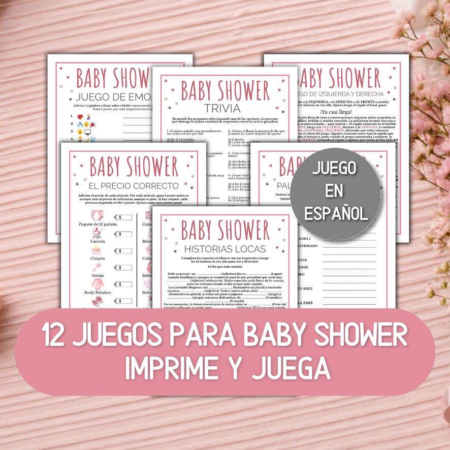 juegos baby shower en español para imprimir