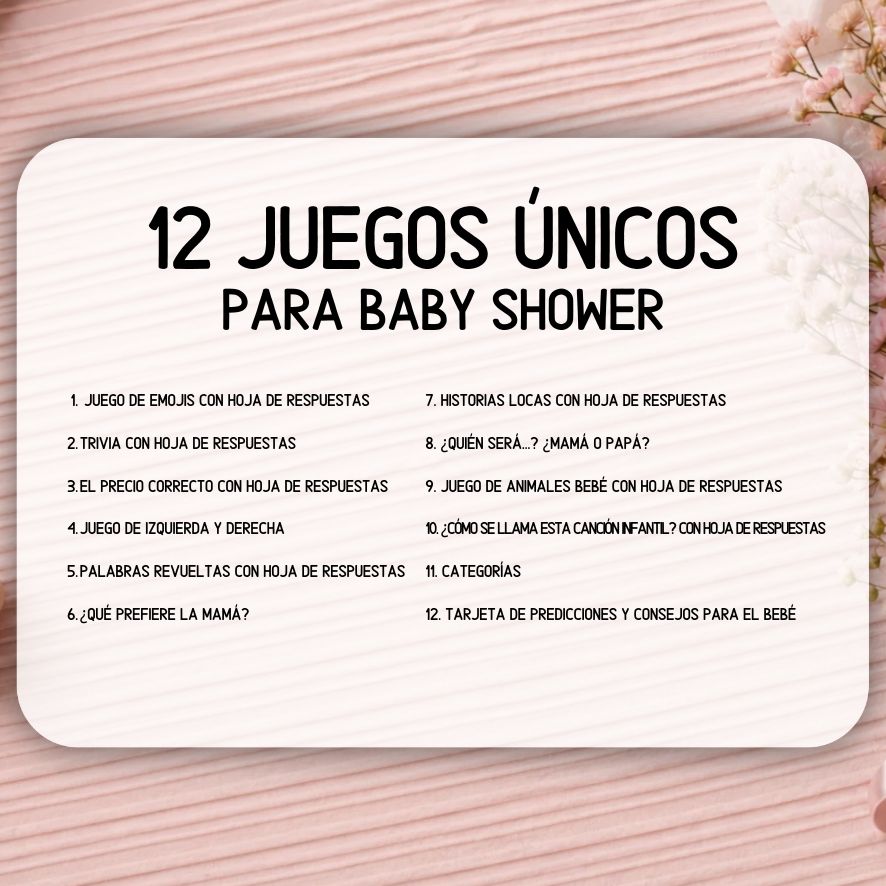 pack juegos baby shower