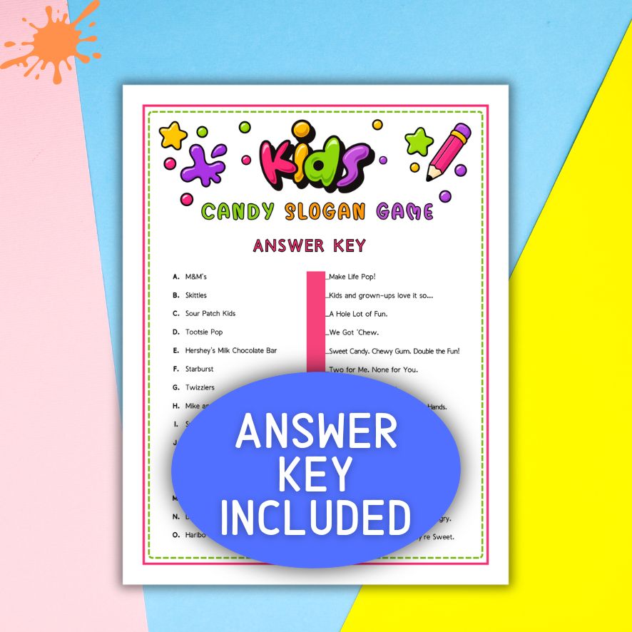 printable candy game