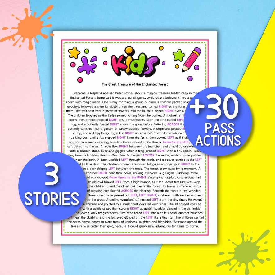kids left right game printable