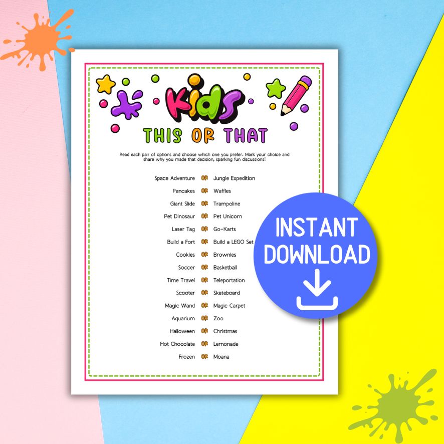 printable kids game