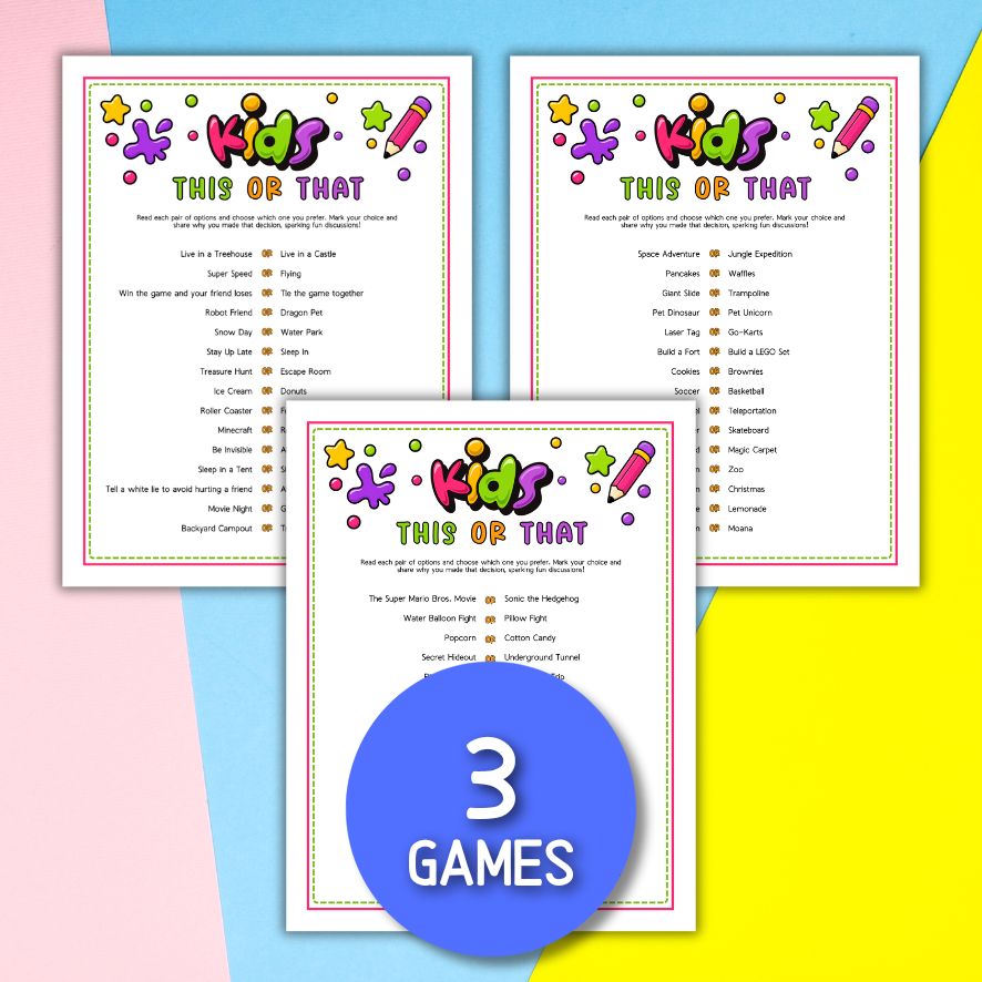 kids this or that game

