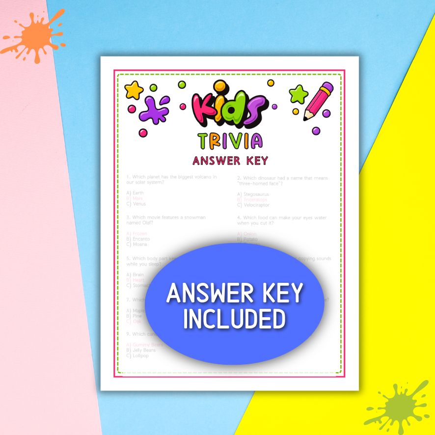 printable kids trivia questions and answers