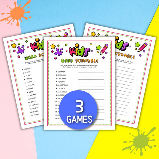 kids word scramble game