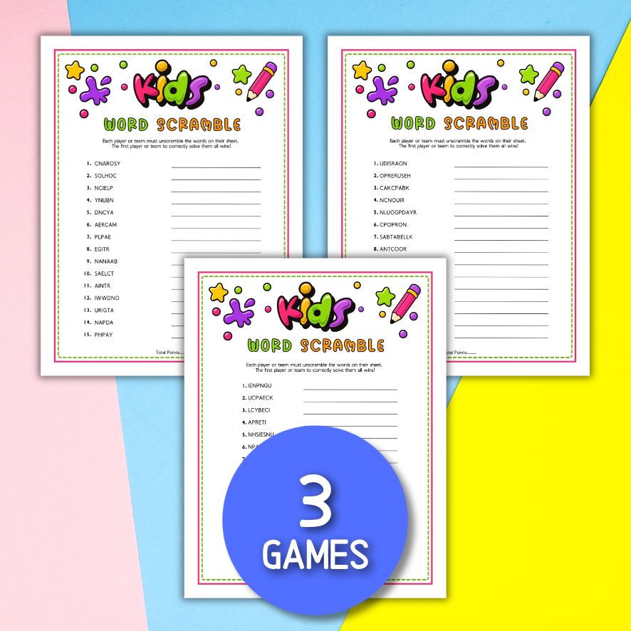 unscramble words game