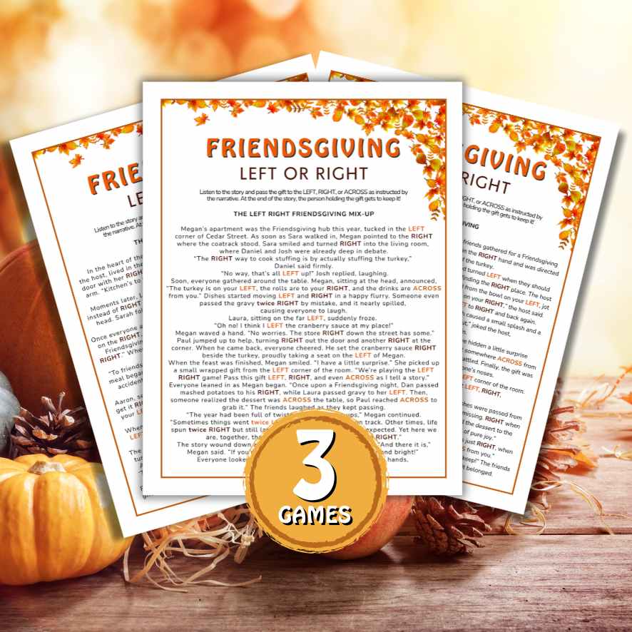 Left Right Friendsgiving Game