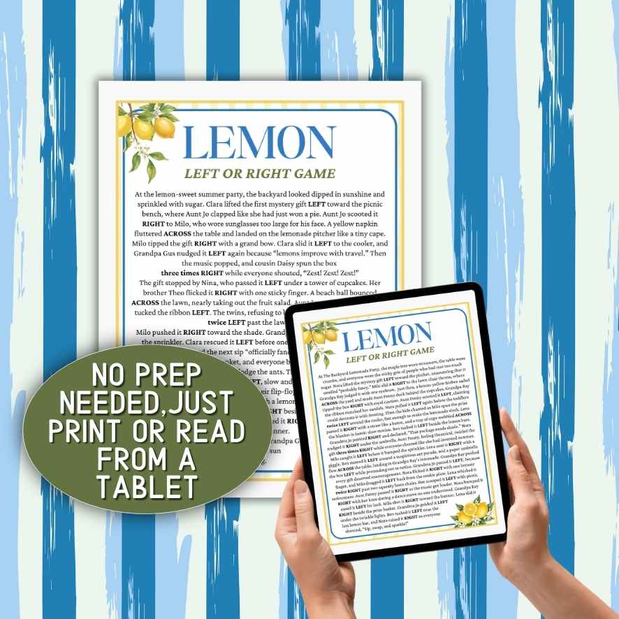 lemon left right story game