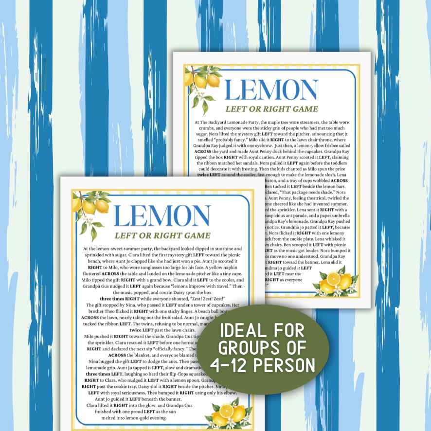lemon pass the story activity