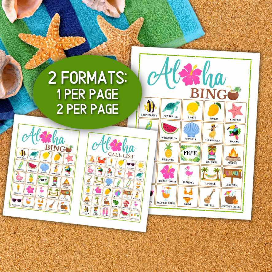 hawaiian bingo printable
