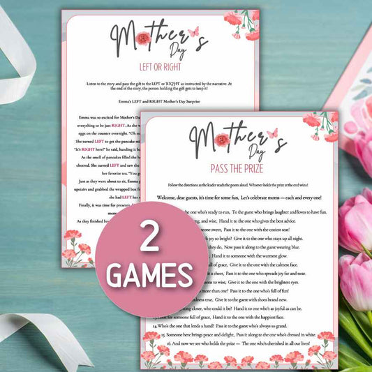 mothers day left right game printable