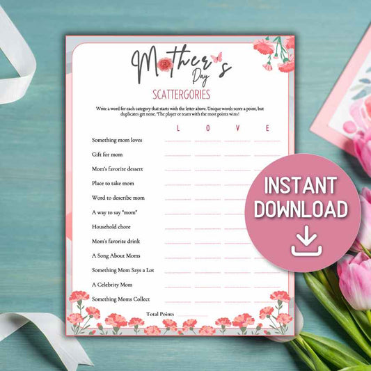 printable mothers day scattergories