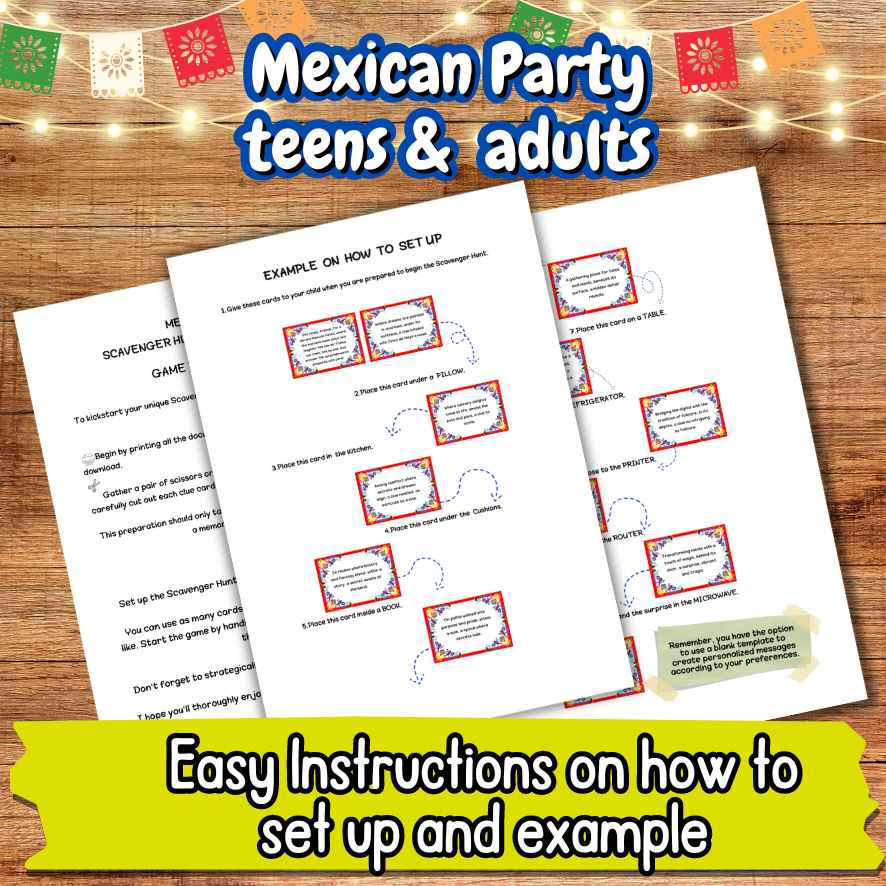 mexican party scavenger hunt for adults