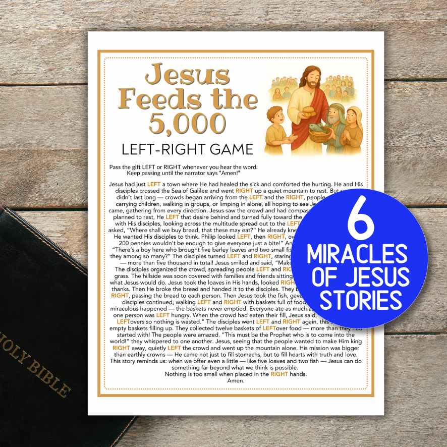 miracle of jesus left right game