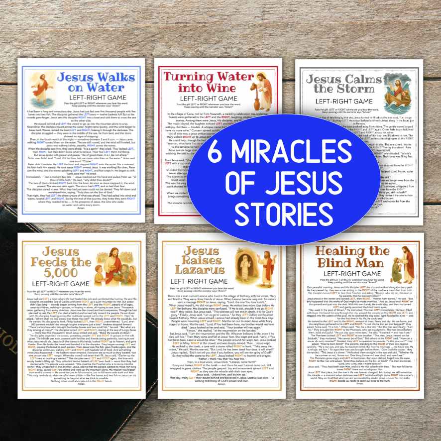 miracle of jesus printable games