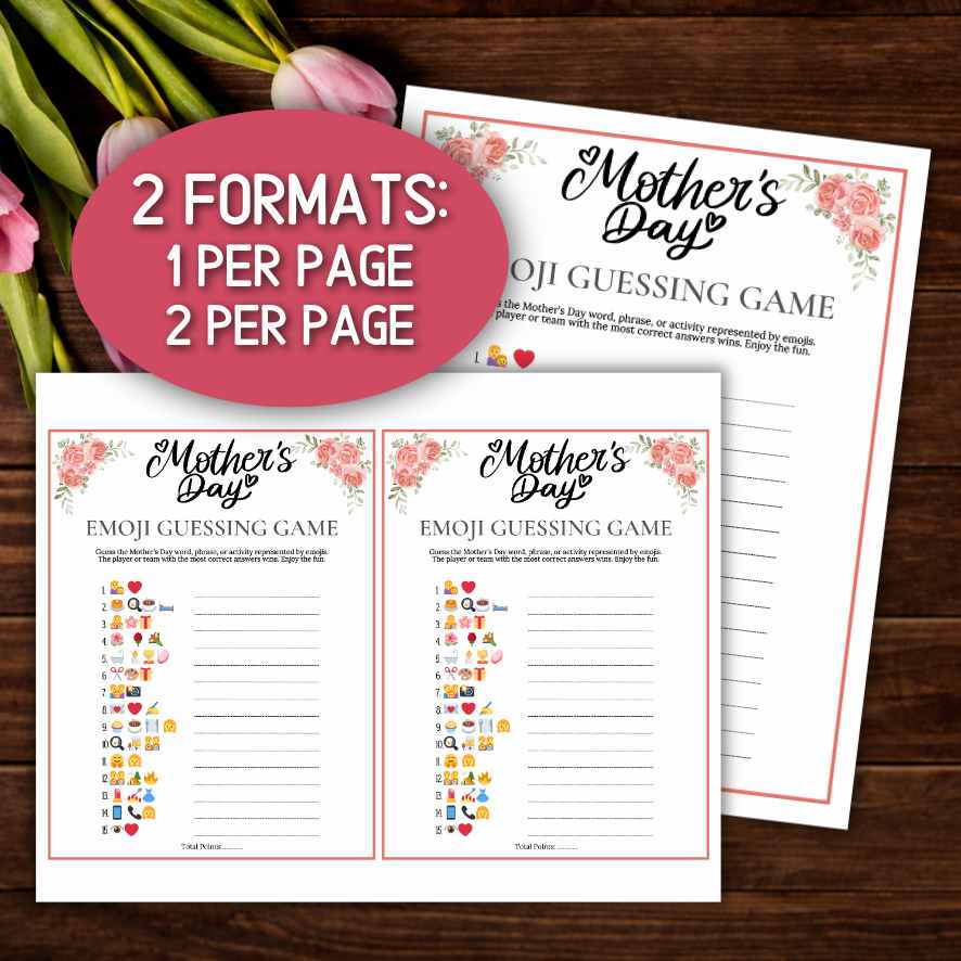mothers day game activity