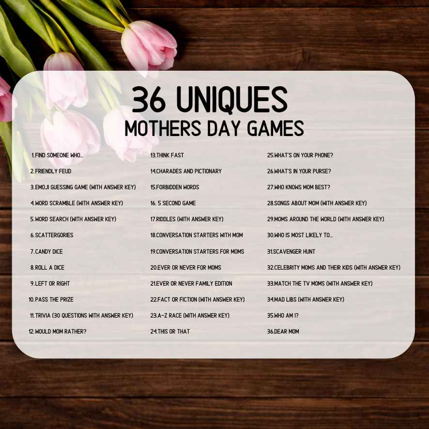 mothers day church game