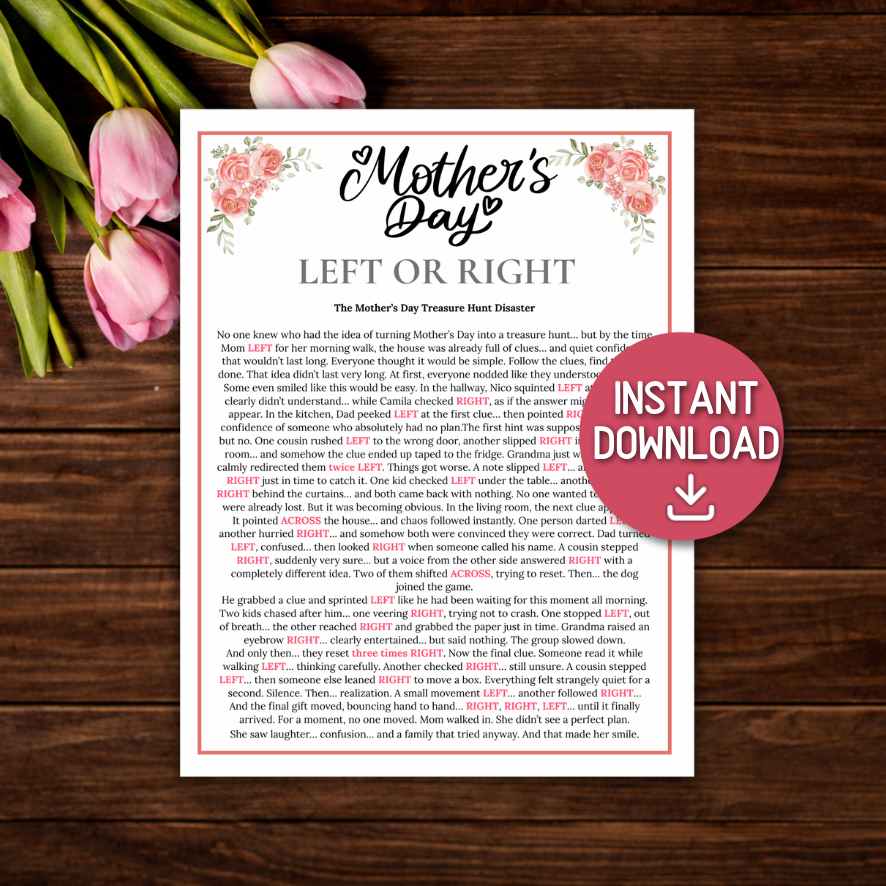 mothers day pass the gift game

