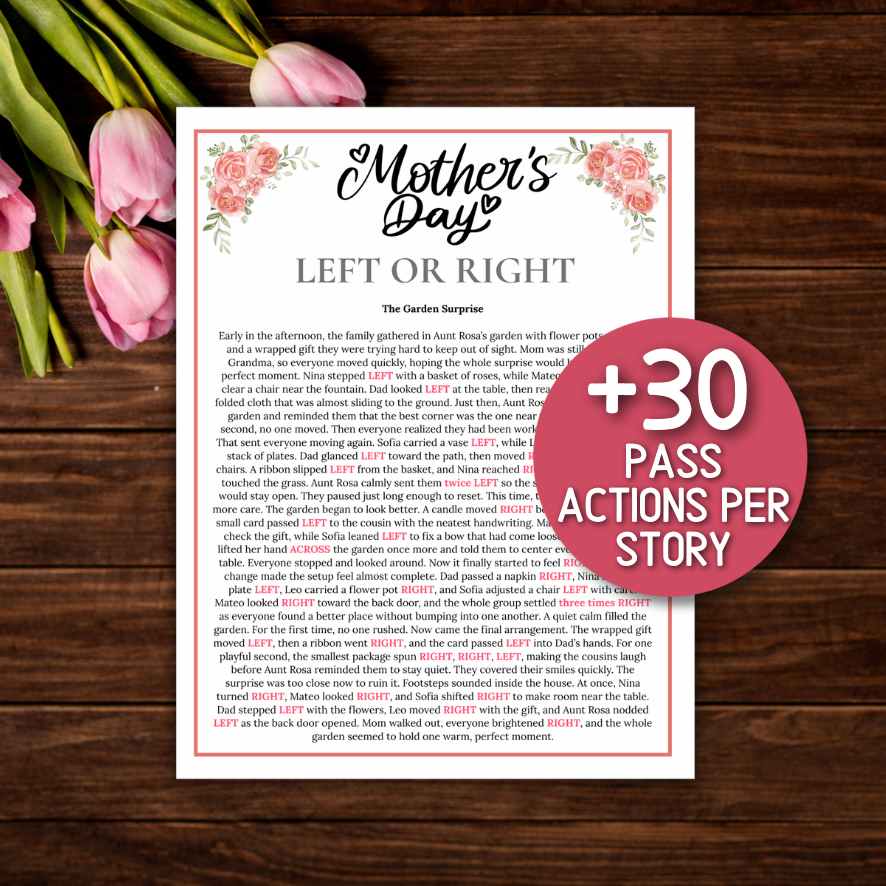 mothers day left right game

