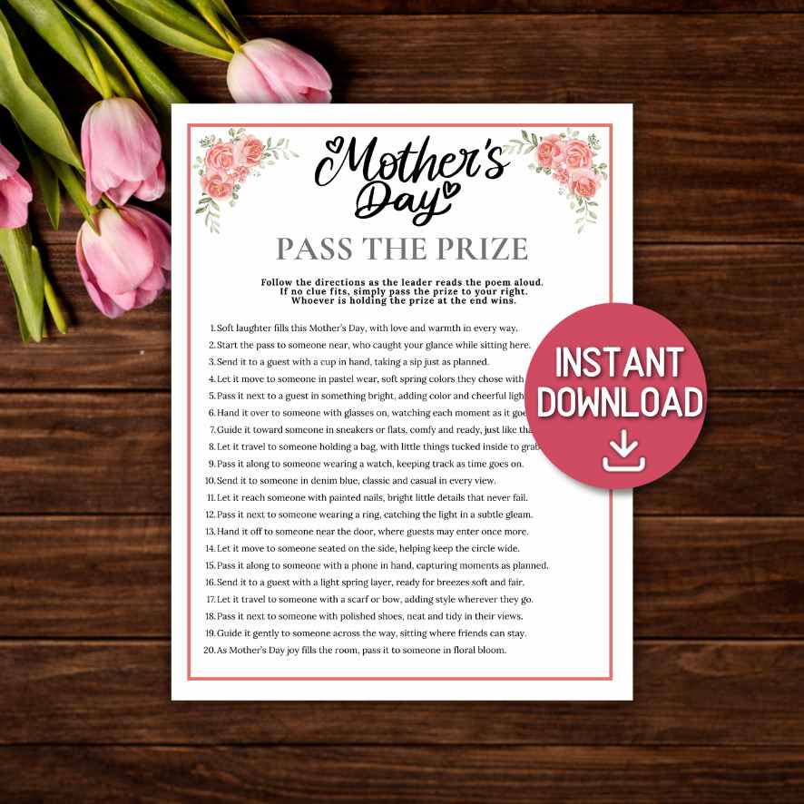 mothers day pass the prize

