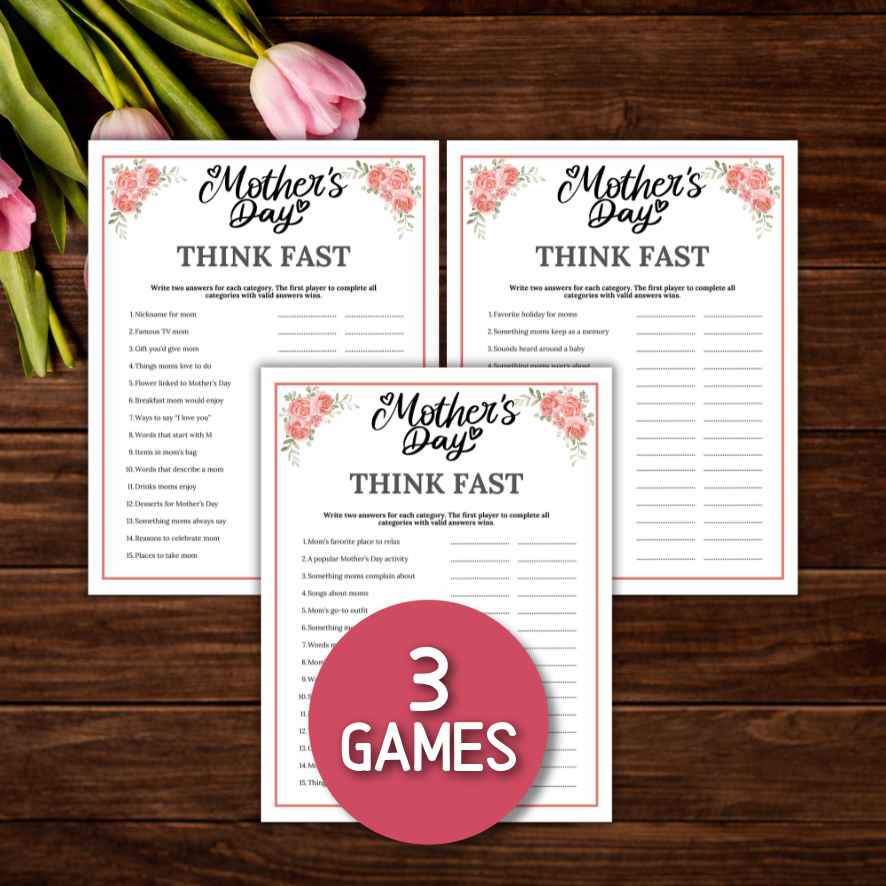 mom party game activity quiz
