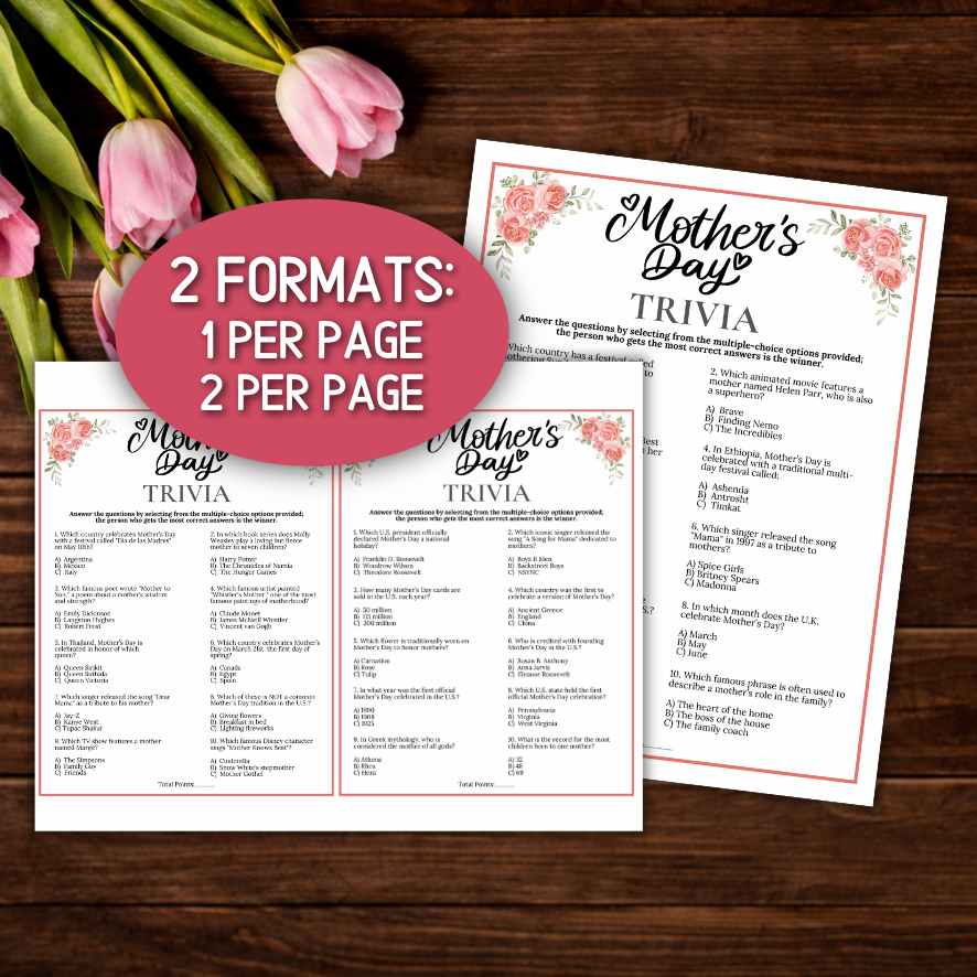 mothers day trivia questions