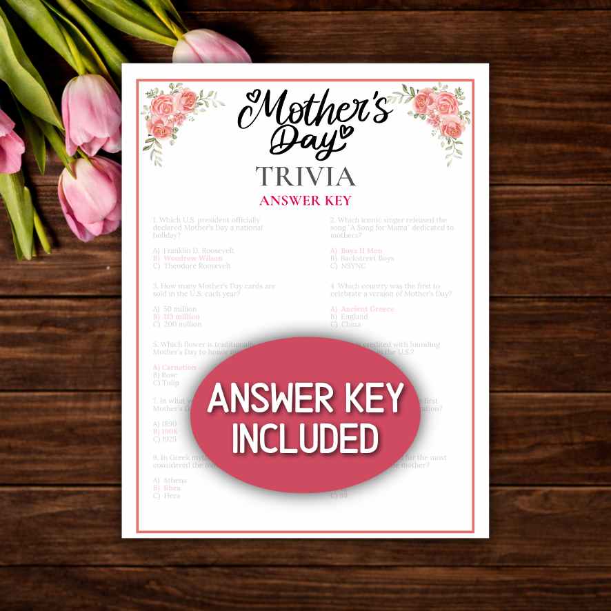 mothers day trivia multiple choice