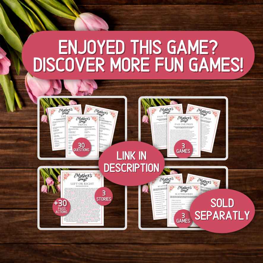 printable mothers day games
