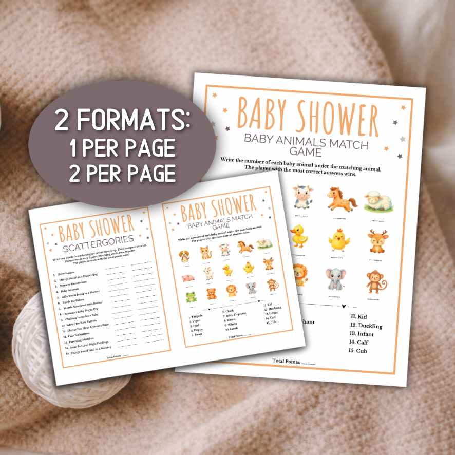 baby shower group games