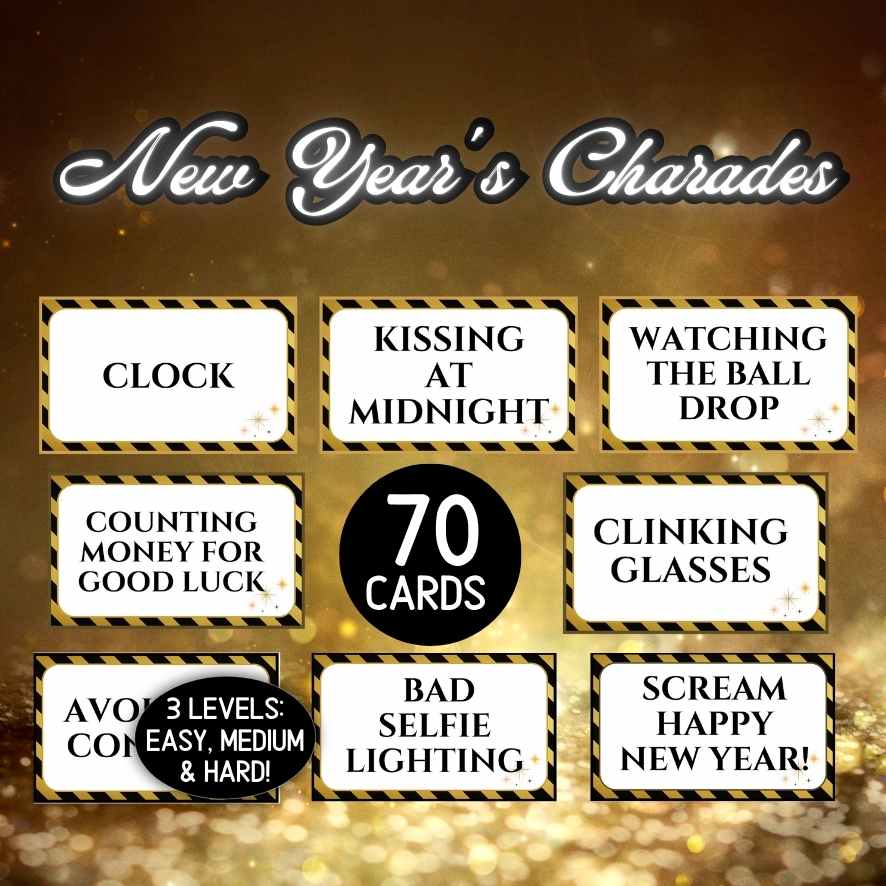 new years eve charades printable