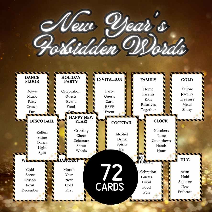 new year's eve forbidden words game
