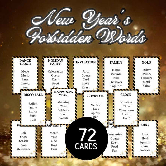 new year's eve forbidden words game
