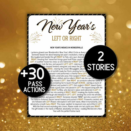 new years left right game printable