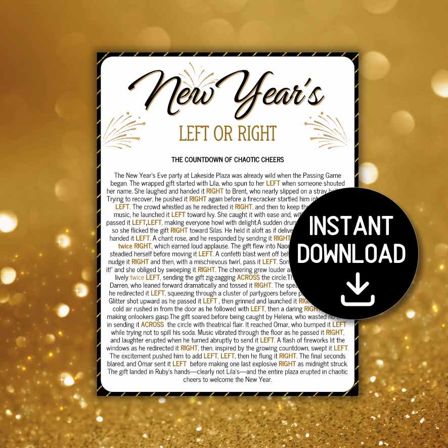 new years left right game

