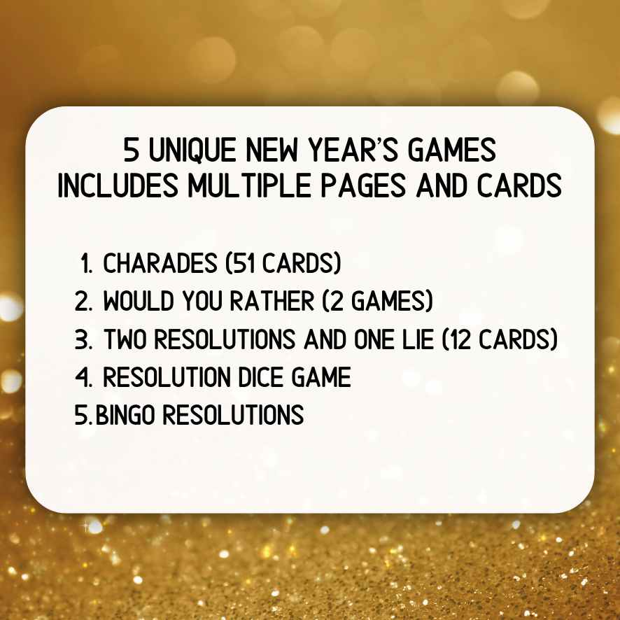 fun new year's resolution games