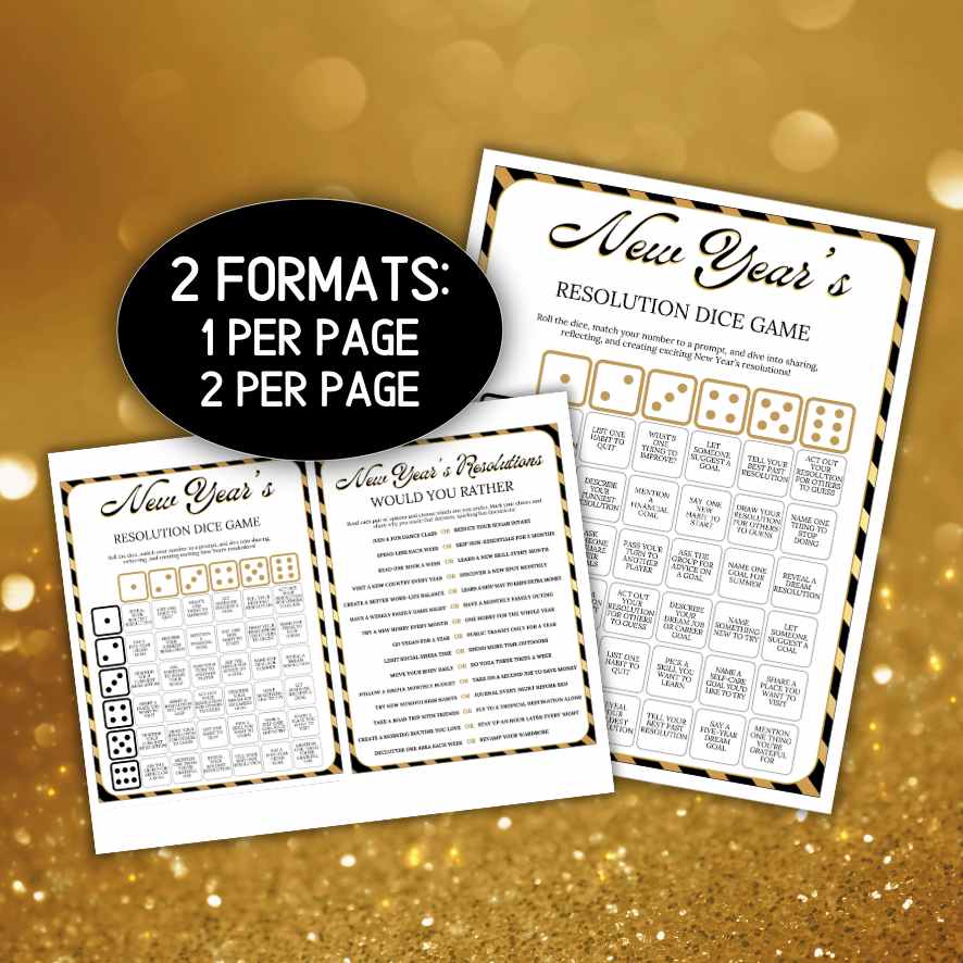 new year's printable games