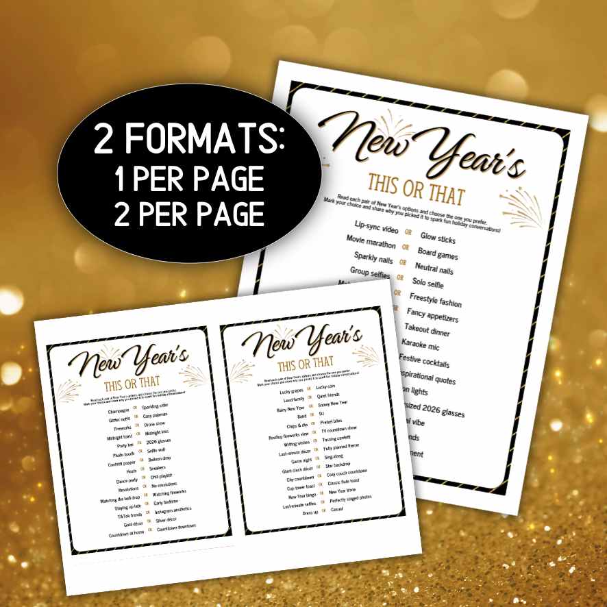 new years games to play with family