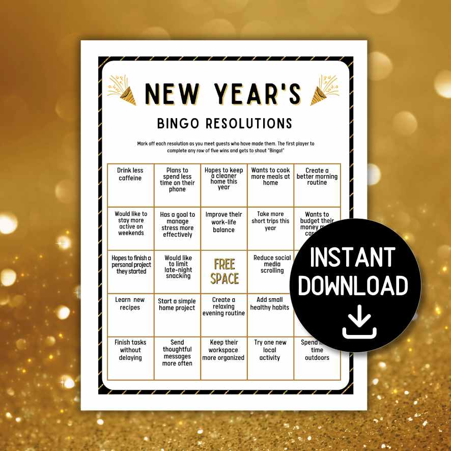 Printable Resolution Bingo