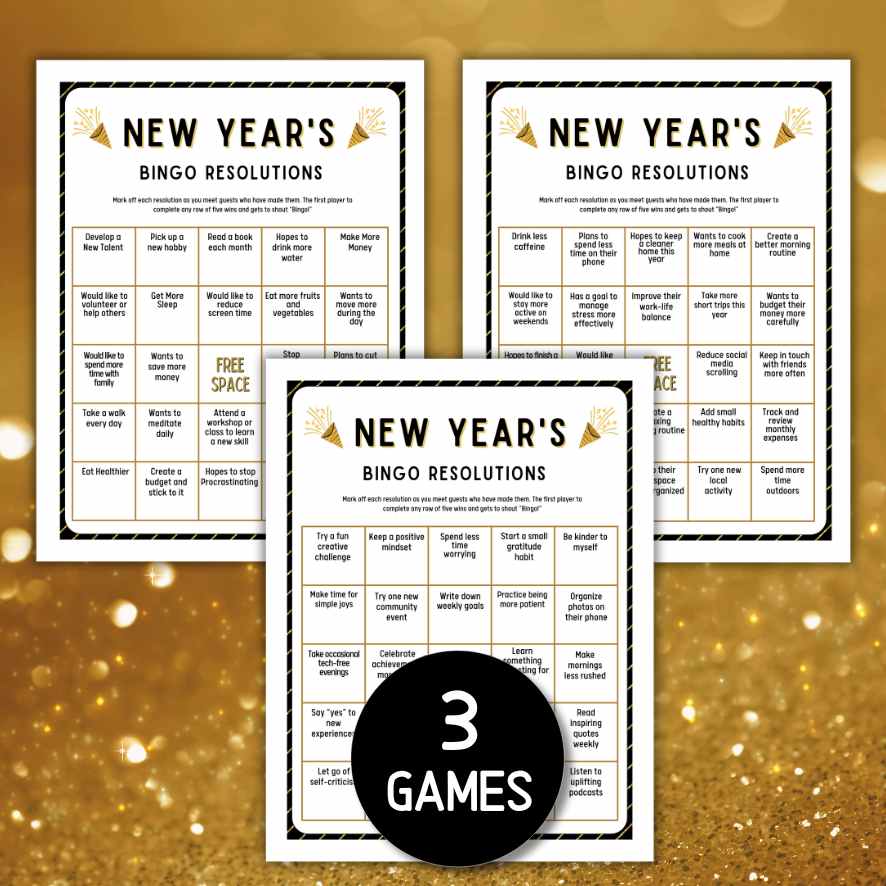 find someone who new year resolution game