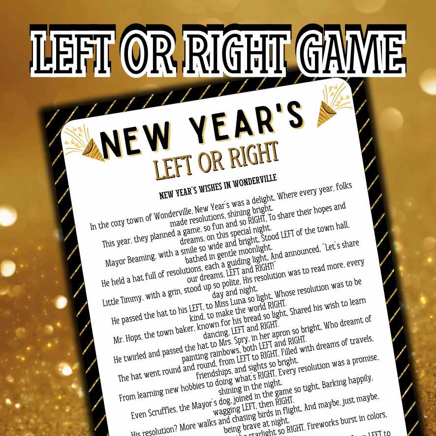 LEFT RIGHT NEW YEARS GAME – The Game Room