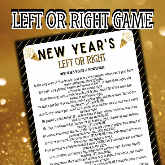 Printable Left and Right Game