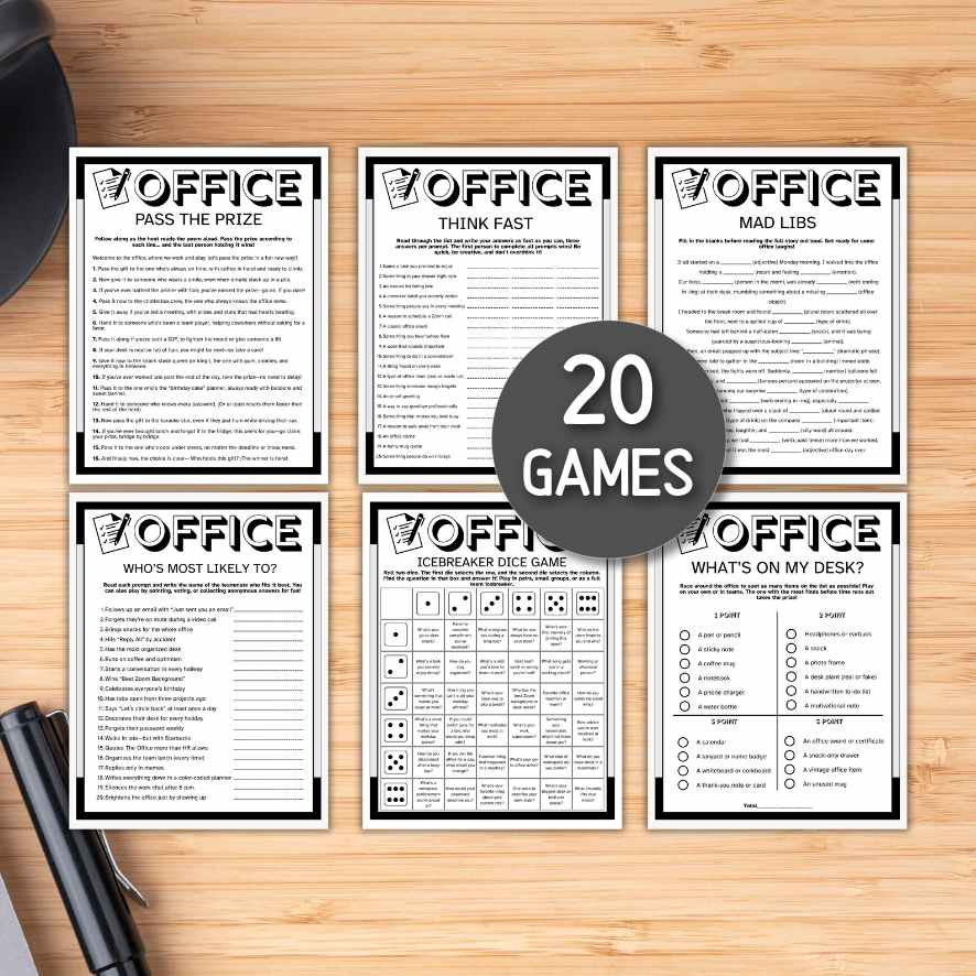 Work Task Game OFFICE & WORK GAMES – The Game Room