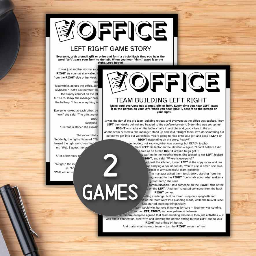 LEFT RIGHT OFFICE GAMES
