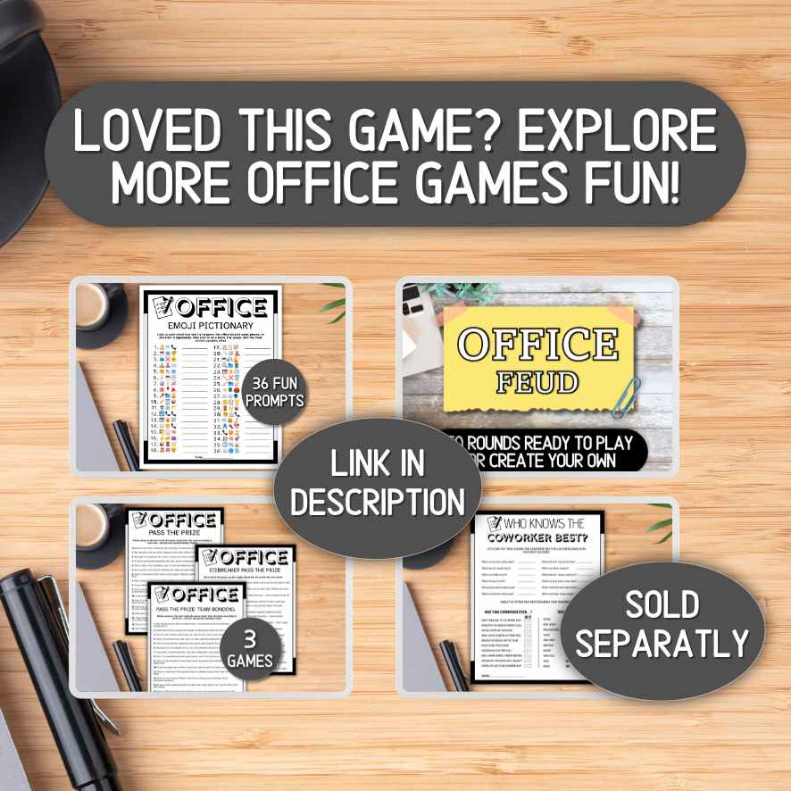 printable office party games

