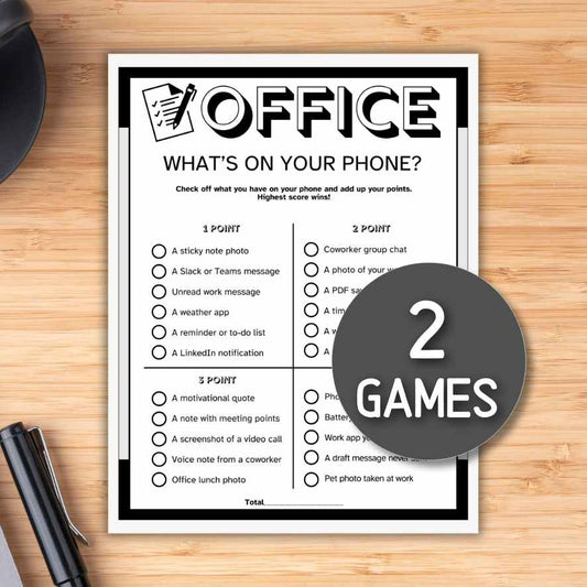 whats on your phone office game