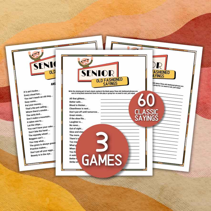 old fashioned sayings game