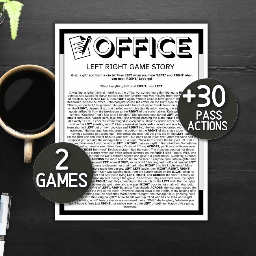 left right office game