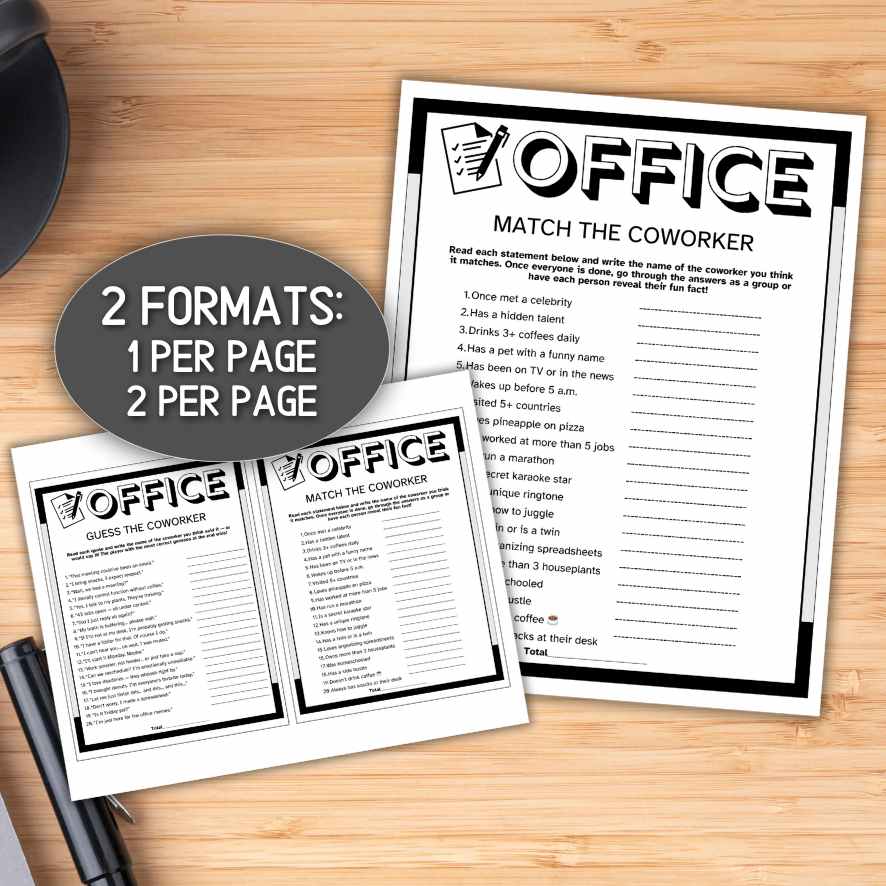 coworker quiz questions

