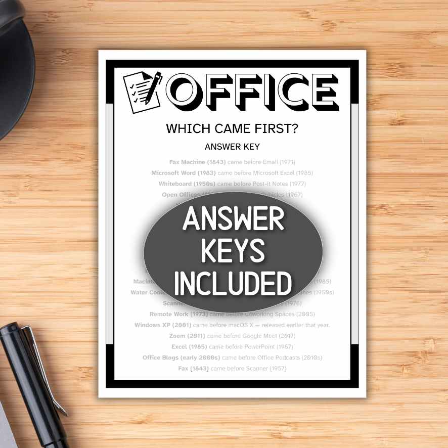 what came first quiz

