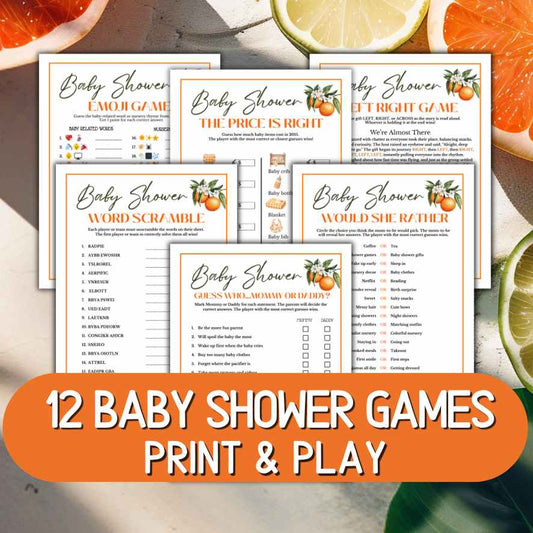 little cutie baby shower games bundle